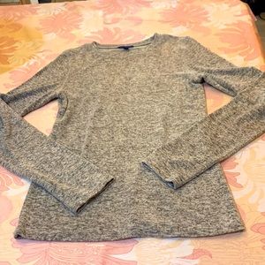Aeropostale scoop neck gray soft long sleeve activewear top, large